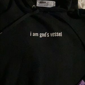 Black hoodie with West family